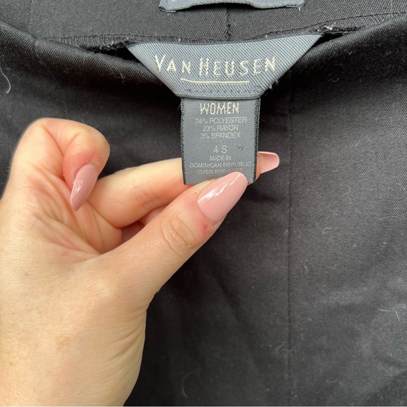 Van Heusen Black Straight Leg Trousers Pants - Picture 3 of 4